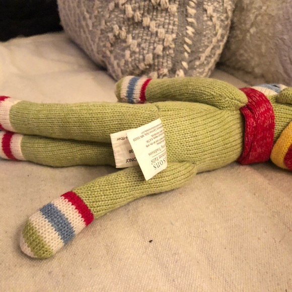 Seasons of Cannon Falls green sock Monkey 14 “ Hands Plush toy - Picture 6 of 7